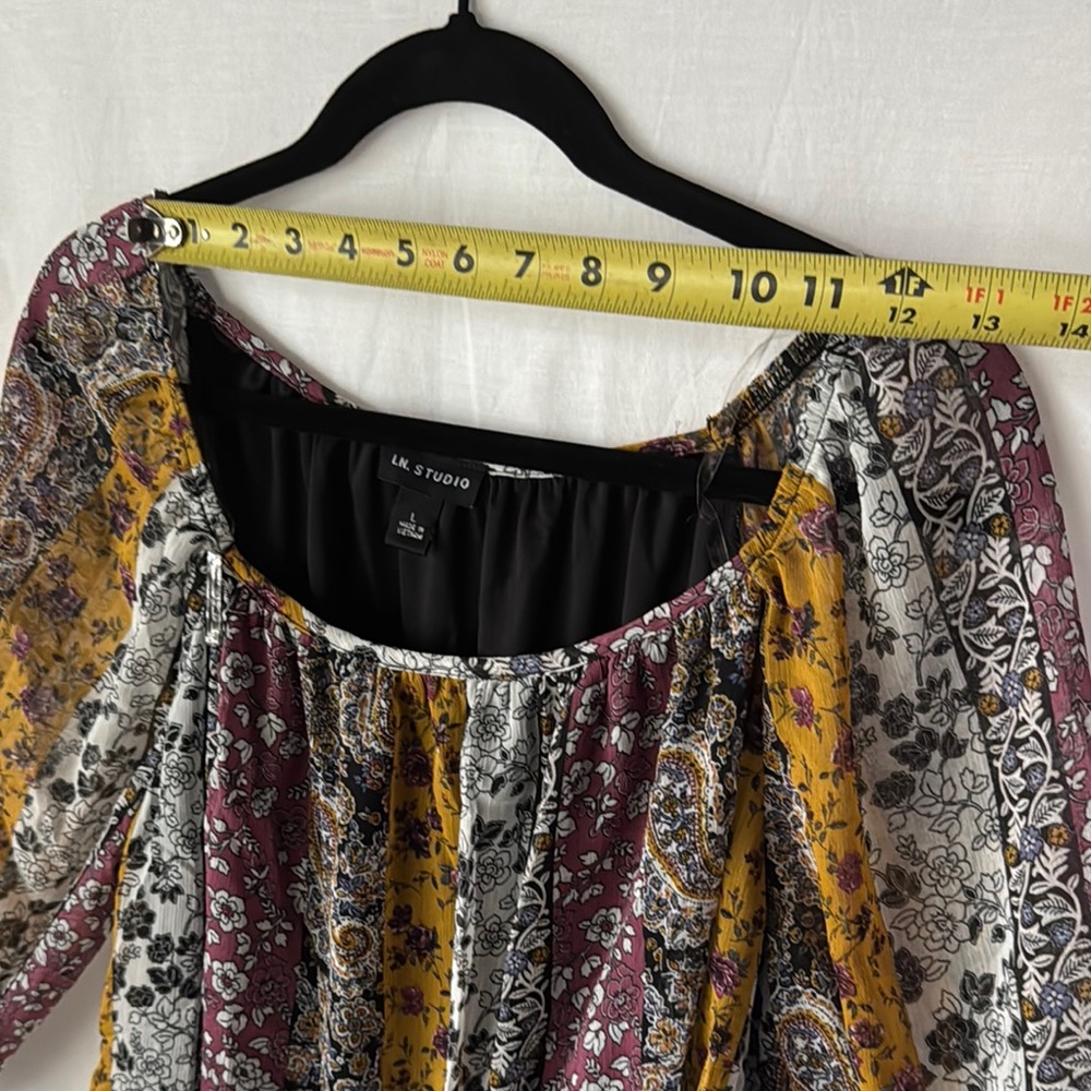 I.N. Studio Multicolor Floral Blouse - Picture 4 of 8